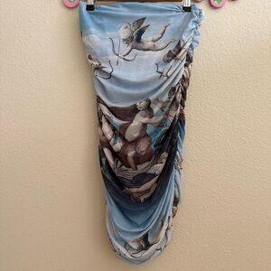 Tic Toc Strapless The Birth of Venus by Botticelli Mesh Dress Size L